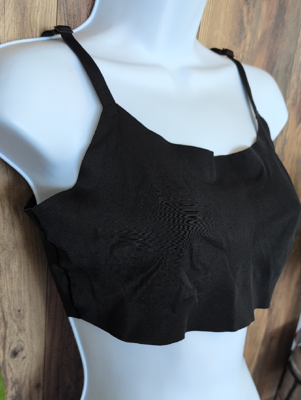 Calvin Klein Black Cropped Camisole Tank Bralette Bra L      F265